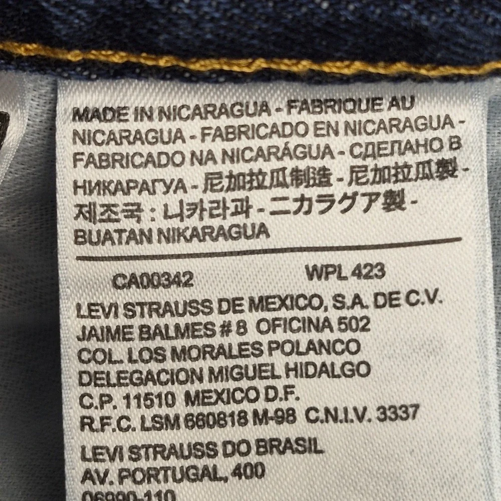 Levi's 505 Jeans Mens 44x29 Dark Wash Straight Leg Classic Denim Regular Fit